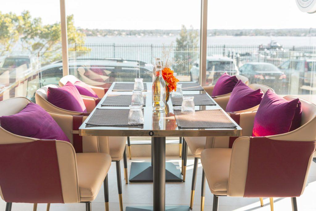 Fine dining with waterview.